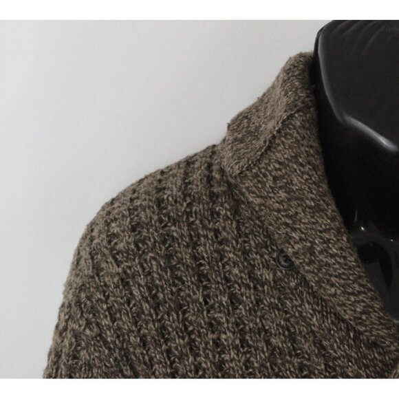 Roots Canada Men Sweater Cabin Elbow Patch Cardigan Jacket Knit Brown Sz M - Picture 3 of 14